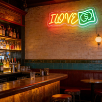 Letrero LED de Neón Neonawall I Love Money, Luz de Pared Acrílica IP65, Decoración de Pared Moderna para Tienda, Estudio, Bar, Sala de Juegos, Estilo Hipster