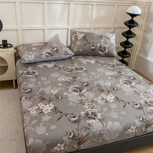 Commercio all'ingrosso 1800 filo di lusso egiziano microfibra lenzuolo stampato floreale Super morbido profondo tasca 4 pezzi Home Hotel - Product Image 4