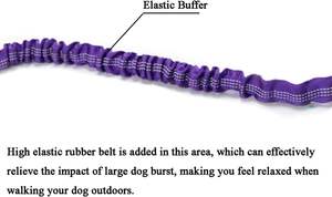 Tali anjing taktis besar, tali traksi mewah <span class=keywords><strong>Bungee</strong></span> dua pegangan tahan ledakan reflektif elastis nilon poliester untuk luar ruangan - Product Image 6