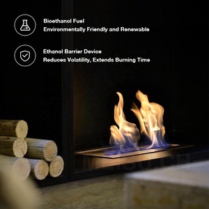 Cheminée à éthanol <span class=keywords><strong>de</strong></span> table MEISU.CH, design moderne, télécommandée, pour intérieur, avec foyer en <span class=keywords><strong>pierre</strong></span> - Product Image 3