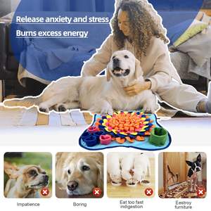 Tappetino per animali domestici giocattolo gatto cane che sniffa stuoia per animali domestici divertente e lavabile cibo nascosto Slow Food giocattolo Puzzle interattivo per cani - Product Image 5