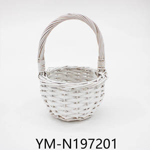 L'usine personnalise des paniers de fleurs faits à la main dans diverses formes, faits de matériel de branche de saule naturel <span class=keywords><strong>blanc</strong></span>. - Product Image 5