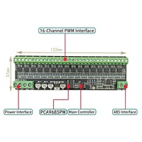Módulo Controlador PWM de 16 Canales PCA9685PW Modbus RTU RS485 para Atenuación de LED y Control de Servomotores, Basado en el Circuito Integrado PCA9685, DC 5V 1A