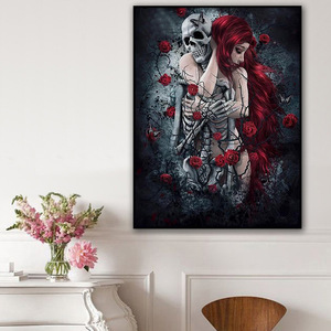 SONGWOOART vente chaude Halloween <span class=keywords><strong>diamant</strong></span> <span class=keywords><strong>peinture</strong></span> décoration ensemble 5D <span class=keywords><strong>peinture</strong></span> décorative Halloween crâne fleur <span class=keywords><strong>diamant</strong></span> <span class=keywords><strong>peinture</strong></span> - Product Image 2