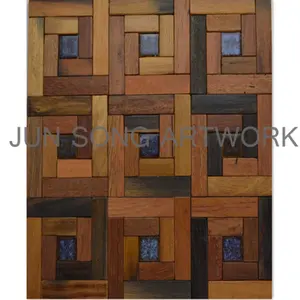 JS FHMS-1热卖家居装饰瓷砖陶瓷混合旧船木马赛克厨房电视背面防溅墙棒面板
