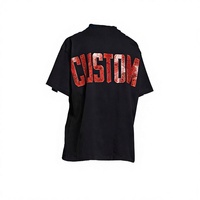 T-shirt unisexe surdimensionné à épaules tombantes en coton, col rond, broderie de logo personnalisée, impression sérigraphique, nouveau design, coupe ample, décontracté