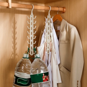 Wardrobe Space Saver Hook Clothes Drying Rack Vertical Sling Hook Foldable Plastic <b>Hangers</b> Storage Rack Clothes <b>Hanger</b> - Product Image 3