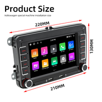Pantalla Navegadora de 7 Pulgadas para Consola Central de Auto con GPS Integrado, TV, Android Auto, CarPlay Inalámbrico y Reproductor Multimedia