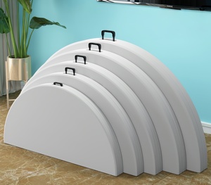 <span class=keywords><strong>Table</strong></span> <span class=keywords><strong>de</strong></span> salle <span class=keywords><strong>à</strong></span> <span class=keywords><strong>manger</strong></span> ronde moderne pliable, durable, légère et imperméable en plastique pour villa, <span class=keywords><strong>jardin</strong></span> extérieur, <span class=keywords><strong>salon</strong></span>, hôtel, banquets - Product Image 5