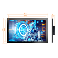 Monitor de Pantalla Táctil Capacitiva de Marco Abierto Industrial de 27 Pulgadas |   Pantalla plana integrada IP65 resistente al agua 4K USB negra