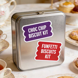 สติกเกอร์กระดาษสังเคราะห์ PP แบบพิมพ์ได้ ฉลากกล่องบิสกิตแบบกำหนดเอง ฉลากกันน้ำสำหรับบรรจุภัณฑ์อาหาร - Product Image 3