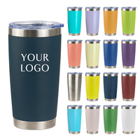 Mug de voyage isotherme en acier inoxydable à double paroi avec revêtement poudré de 20 oz, personnalisable avec logo, vente en gros – Collection Noël Yétis