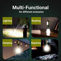 Lampe torche tactique ultra-lumineuse ASORT avec zoom et projecteur COB, rechargeable, haute puissance, pour le camping et l'aventure, lampe LED