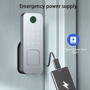 Serrure de porte numérique intelligente Glomarket avec empreinte digitale et mot de passe, double face, en alliage d'aluminium, avec application Tuya/Ttlock - Product Image 5