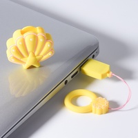 Clé USB 2.0/3.0 Écologique 16 Go en Forme d'Avocat de Dessin Animé avec Anneau de Suspension – Cadeau Créatif pour Amis, Promotionnel Cinq Étoiles