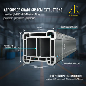 Perfil de Extrusão de Alumínio Ultra Grande Personalizado em Liga de Grau Aeroespacial 7001 7050 7003 7075, Tamanho Máximo da Seção 400mm 500mm 960mm - Product Image 4
