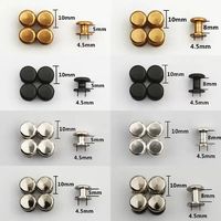 Vis Chicago en laiton massif plaqué nickel argenté antique, 20 pièces, 10mm*5mm et 10mm*8mm, finition noire BOR, filetage fin, en pouces
