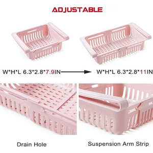 Organizador de cajón retráctil creativo, soporte ajustable para cocina, estante de nevera, caja de almacenamiento colgante - Product Image 3