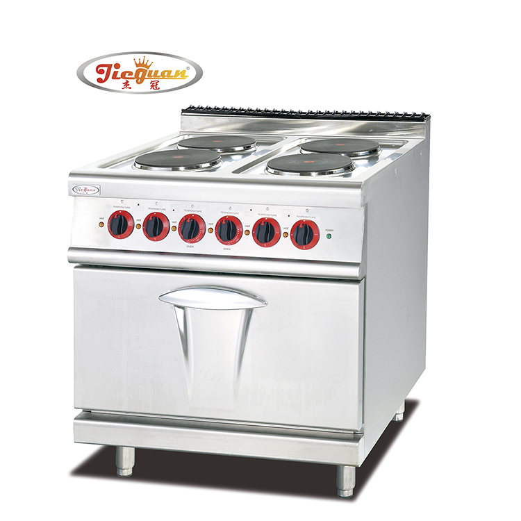 Коммерческая Вертикальная электрическая печь из нержавеющей стали с четырьмя горелками, круглая печь для приготовления пищи с духовкой