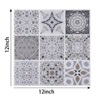Design de fleurs marocaines, carreaux muraux pelables et adhésifs à coller sur la cuisine de la chambre à coucher