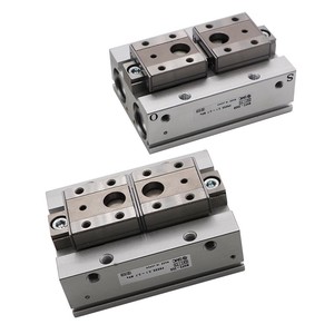 Pinza Neumática Delgada SMC con Mesa Deslizante de Guía Paralela MHF2 20D, Cuerpo de Aluminio, Cilindro de Pistón, Hecho en Japón - Product Image 1