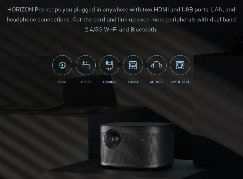 XGIMI HORIZON Pro リアル4K ホームプロジェクター 高輝度 2200ANSI ルーメン 4K HORIZON Pro 4K Smart Projector | Home Cinema