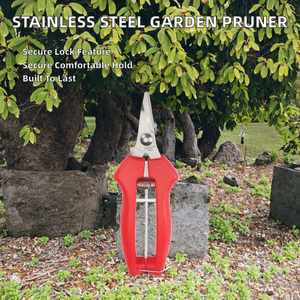 Ciseaux de jardin en acier inoxydable de haute qualité avec lame en plastique antidérapante, pour la taille des fleurs et des arbres, avec verrou de sécurité pour la taille des vignes - Product Image 2
