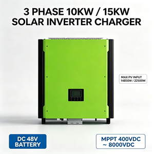 Inversor Solar Híbrido Trifásico de 10KW 15KW, 48V DC MPPT 400-800VDC, Conexión a Red o Fuera de Red, Puede Funcionar Sin Batería, Salida de 380V - Product Image 2