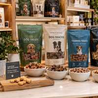 Doypack de haute qualité avec fenêtre, impression numérique personnalisée, pour sacs de friandises pour animaux de compagnie avec fermeture éclair refermable