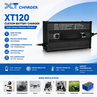 Chargeur rapide enfichable XIETONG XT120 avec éclairage LED pour batteries lithium-ion, entrée 90-264V, sortie 730W, compatible électrique