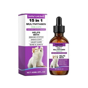 Suplemento Líquido Multivitamínico 15 en 1 OEM/ODM <span class=keywords><strong>para</strong></span> <span class=keywords><strong>Perros</strong></span> y Gatos, Apoya la Salud Urinaria, el Sistema Inmunológico, la Piel, el Pelaje y el Cuidado del Corazón, 150g - Product Image 1