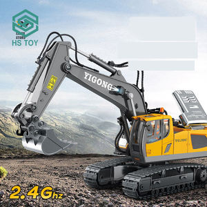 Camión de aleación de rotación de 2,4 grados, juguete de excavadora <span class=keywords><strong>RC</strong></span> con USB, HS 1/20 Ghz 680 escala 11ch brazo puede excavar - Product Image 2