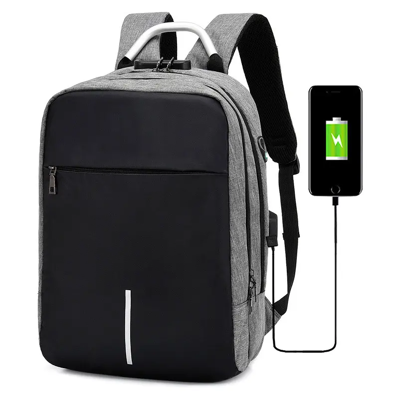 Factory new wholesale print oem business usb men custom smart waterproof school bags anti theft laptop backpack