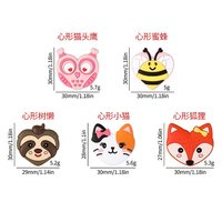 新设计食品级卡通牛帽蝴蝶魅力Diy配件3d硅胶串珠笔聚焦珠