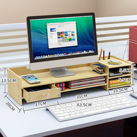 Houten Pc Monitor Riser Lap Tray Computer Laptop Tafel Rack Desktop Stands Desktop Laptop Stand Houder