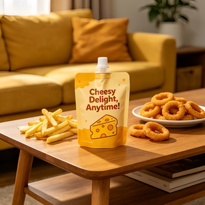 Bolsa de Embalaje Flexible Personalizada, Vacía, con Boquilla, de Grado Alimenticio, a Prueba de Fugas, para Mantequilla de Maní, Pasta de Sésamo, <span class=keywords><strong>Queso</strong></span> y Salsas - Product Image 1