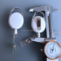 Porte-badge ovale personnalisé avec logo, porte-badge avec sangle en PVC, porte-badge avec porte-clés