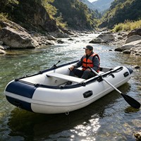 Bateau de pêche gonflable léger pour 3 personnes, design pliable en PVC, écologique, durable, pour la pêche en lac/rivière
