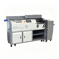 HT-9+S490E Alimentador Automático de Cubiertas, Máquina Encuadernadora Automática con Pegamento Térmico para Tamaños A4 y A3
