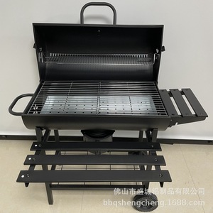 Charcoal <b>Grill</b> Smoker 105.5x85x118cm Multi Function Outdoor <b>BBQ</b> <b>Grill</b> Cast Iron Modern Design - Product Image 2