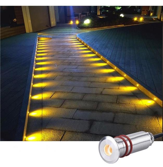 IP68 Waterproof LED Mini Underground Lamp 24V Low-Voltage 3500K Warm White Star Grille Lamp for Landscape Underwater Step Light