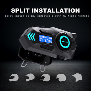 K09 IPX8 Không Thấm Nước Bt5.4 Xe Máy Lưới Intercomhelmet Tai Nghe Hands-Miễn Phí Hệ Thống Truyền Thông Tai Nghe - Product Image 5