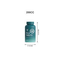 Vente en gros usine – Bouteille capsule dégradée mate de 200 ml avec boîte personnalisée, conteneur à étiquette privée pour médicaments et vitamines