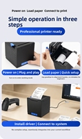 Imprimante thermique de tickets haute vitesse NETUM 160 mm/s |   203 dpi Multi-OS |   Impression sans latence pour les heures de pointe de la restauration |   Stock 1 an