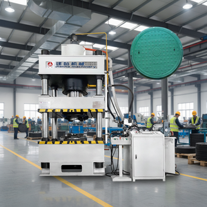 Presse à chaud 315 <span class=keywords><strong>t</strong></span> automatique pour la fabrication de couvercles de regard en FRP/SMC, presse hydraulique à quatre colonnes et trois poutres, machines de construction - Product Image 2