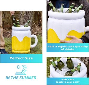 Grand glacière gonflable pliable de 10 pieds cubes en PVC pour mugs à bière, fêtes au bord de la piscine, barbecues d'été et décorations - Product Image 5