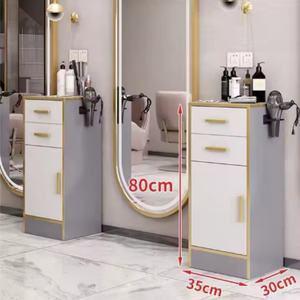 2025 New Arrival Daisy Barbershop <b>Tool</b> <b>Cabinet</b> Special Beauty Salon <b>Drawer</b> Type Shelf Metal Wood for Home Bedroom Use - Product Image 3