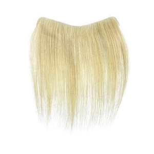 Perruque avec partie de <span class=keywords><strong>cheveux</strong></span> naturels 613 #   Extensions capillaires frontales bio, franges droites factices, à coller en une seule pièce avec film adhésif - Product Image 5