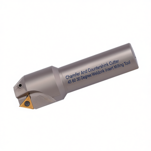 Fresa para biselar y avellanar de 45, 60 y 30 grados con vástago Weldon, herramienta de fresado de inserción - Product Image 2