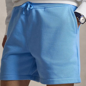 Shorts de sport décontractés 100 % coton, couleur unie noire, taille élastique, haute qualité, confortables, en molleton de coton pour hommes, vente en gros - Product Image 3